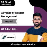 CA Final Advanced Financial Management (Regular) Video Lectures by CA Adish Jain (Pendrive).
